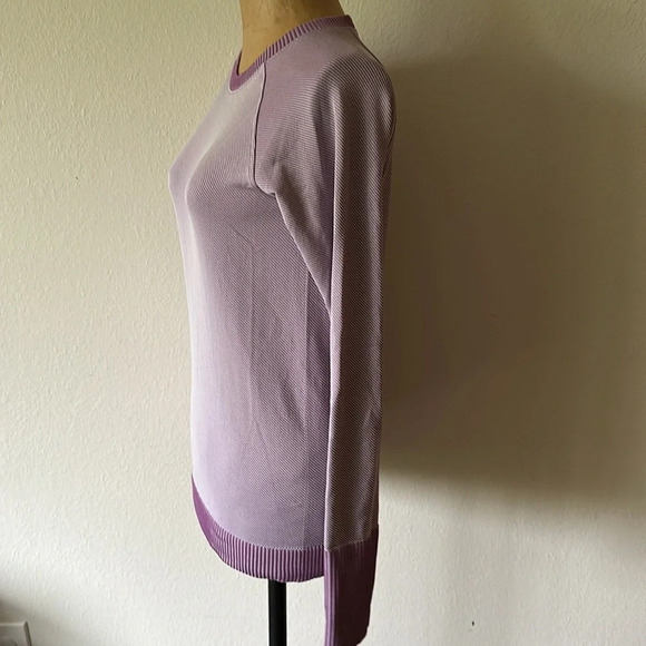 Lululemon 6 Rest Less Pullover in Diagonal Rib Lavender Dew great pre owned cond - Picture 2 of 7